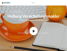 Tablet Screenshot of helberg-versicherungsmakler.de